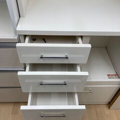 ★ジモティ割引あり★【リユースのサカイ野々市店】レンジボード　ホワイト 76(幅)×45(奥行き)×212(高さ)cm ※クリーニング済みの画像