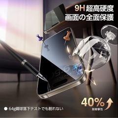 【新品】iPhone15ProMax ガラスフィルム 2枚セット ガイドボックス付きの画像
