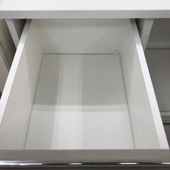 ★リユースのサカイ春日部店★KJ11396  レンジ台 ホワイト H119×W75×D40 クリーニング済みの画像