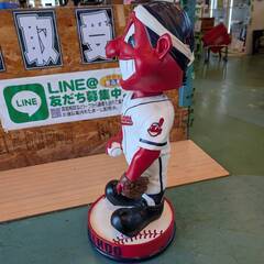 インディアンス　ワフー酋長　置物の画像