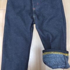 90サイズ長ズボン　4枚組（裏起毛3枚）（新品タグ付き2枚）の画像