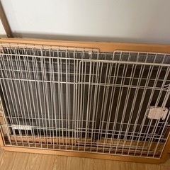 猫 ケージ キャットケージ 木製フレーム 掃除しやすいトレー 2段の画像