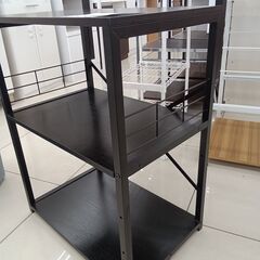 ★リユースのサカイ日立店★HJ7546  レンジ台 ブラック H126×D40×W60 クリーニング済み の画像