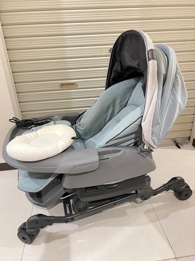 combi ネムリラ オートスウィング 電動ハイローチェア ミンティーブルー