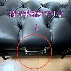 【不二貿易】 収納付きトランクベンチ / ブラックの画像