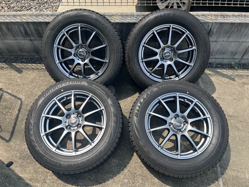 195/65R16 4穴PCD100 6.0J タイヤホイール4本セット