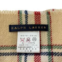 180059 現状品 RALPH LAUREN ラルフローレン Ralph Lauren マフラー ベージュ　 ユニセックス [A1000023055055A]の画像