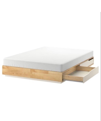 【IKEA】ベッドフレーム　マンダール　クイーンサイズ