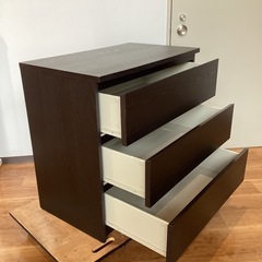 チェスト3段【町田市再生家具】　251549の画像