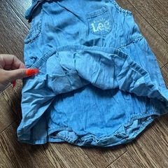 Lee 80size デニムワンピース風ロンパの画像
