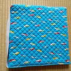 新品　ハンドメイド　ランチョンマット　防災頭巾　プラレール柄布　新幹線の画像