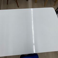 ★ジモティ割引あり★【リユースのサカイ野々市店】A-145　昇降ﾃｰﾌﾞﾙ　白　 120(幅)×80(奥行き)×MAX74(高さ)cm ※クリーニング済みの画像
