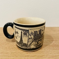 昭和レトロ マグカップ 3個　ヴィンテージ　ヨーロッパの街並み カップ 貫入 蚤の市の画像