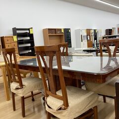★ジモティ割引あり★【リユースのサカイ野々市店】ダイニングセット4人用　185(幅)×89(奥行き)×78(高さ)cm ※クリーニング済みの画像
