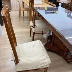 ★ジモティ割引あり★【リユースのサカイ野々市店】ダイニングセット4人用　185(幅)×89(奥行き)×78(高さ)cm ※クリーニング済みの画像