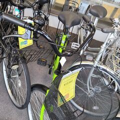 J1383【リユースのサカイ柏店】シティサイクル　NA2　オートライト　ライトグリーン　★店頭にて試乗可★ 簡易クリーニング済　　 中古自転車 　流山市  松戸市 我孫子市 鎌ヶ谷市 船橋市 守谷市 取手市の画像
