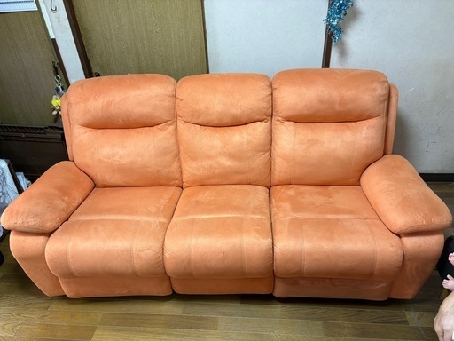 ソファ電動リクライニング３人掛け