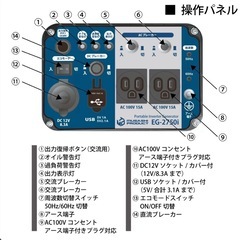 MUSASHI インバーター発電機  キャンプ　イベント　防災などの画像