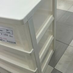 ★リユースのサカイ千葉中央店★期間限定割引有  ３段衣装ケース ホワイト H62×D40×W54 クリーニング済み TC4366の画像