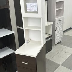 ★リユースのサカイ千葉中央店★期間限定割引有  隙間収納 ホワイト H170×D45×W30 クリーニング済み TC4370の画像