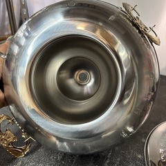 【26cmステンレス鍋】【しゃぶしゃぶ用】クリーニング済み【管理番号12708】野の画像
