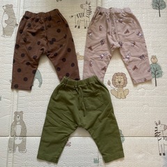 #85【80size】3枚セット　GU パンツの画像