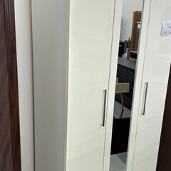 ★リユースのサカイ千葉中央店★期間限定割引有  ワードローブ ホワイト H200×D55×W100 クリーニング済み TC4377の画像