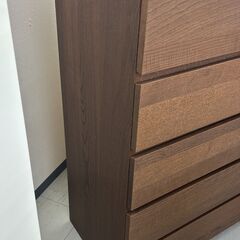 ★リユースのサカイ千葉中央店★期間限定割引有  チェスト ブラウン H123×D48×W80 クリーニング済み TC4378　SAKAI家具の画像