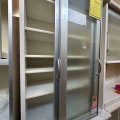 【ジャングルジャングル滋賀草津店】ジモティ来店特価!!　食器棚　ホワイト　J-2508105の画像
