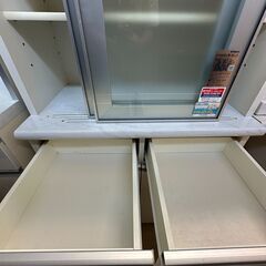 【ジャングルジャングル滋賀草津店】ジモティ来店特価!!　食器棚　ホワイト　J-2508105の画像