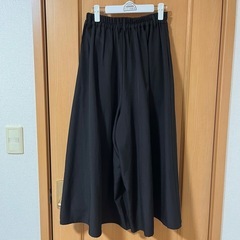 レディース ワイドパンツ ブラック Mサイズの画像