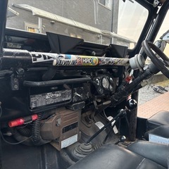 三菱ジープ　リフトアップ　足廻り社外部品多数　の画像