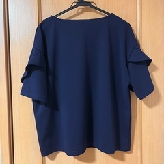 レディース カットソー ネイビー Lサイズの画像