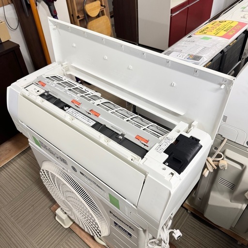 【超美品‼️】定価12万♪ パナソニック 2021年製 6畳用エアコン エオリア フィルター自動お掃除 ナノイーX 高外気温対応室外機 100V/2.2kw
