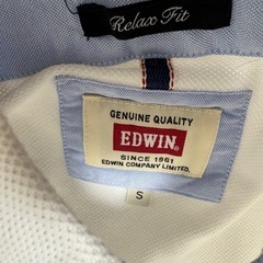 ポロシャツ 半袖 EDWIN エドウィン Relax Fit メンズ　白の画像