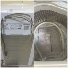 【取引者様決定】《訳あり:表示画面右下点灯無し》通電・簡易動作確認ok AQUA AQW-GS5E8(KW) 洗濯機　2020年製  5キロ の画像