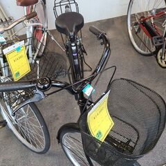J1391【リユースのサカイ柏店】シティサイクル　ダイナモライト　ブラック　★店頭にて試乗可★ 簡易クリーニング済　　 中古自転車 　流山市  松戸市 我孫子市 鎌ヶ谷市 船橋市 守谷市 取手市の画像