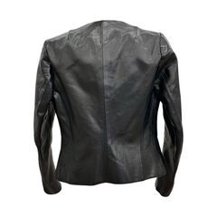 199990 現状品 DRIES VAN NOTEN ドリスウァンノッテン ノーカラージャケット レザージャケット ブルゾン [A1000025375892A]の画像