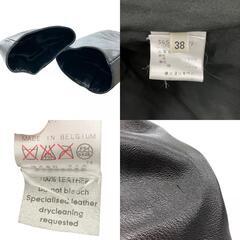 199990 現状品 DRIES VAN NOTEN ドリスウァンノッテン ノーカラージャケット レザージャケット ブルゾン [A1000025375892A]の画像