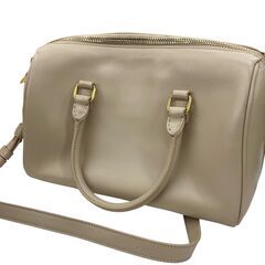 186005 現状品 Saint Laurent サンローラン ショルダーバッグ ベイビー ダッフル ミニ ボストン バッグ ベージュ [A1000025374840A]の画像