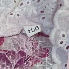 ▶️無料　甚平　100cm   女の子　スカート　フリル　花の画像