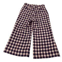 186005 現状品 GUCCI グッチ GUCCI パンツ S マルチカラー レッド ワイドパンツ　チェック柄　レッド　マルチカラー　40サイズ [A1000025373928A]の画像