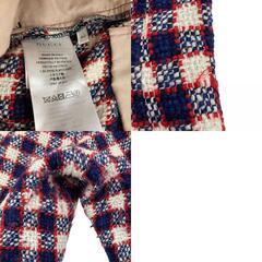 186005 現状品 GUCCI グッチ GUCCI パンツ S マルチカラー レッド ワイドパンツ　チェック柄　レッド　マルチカラー　40サイズ [A1000025373928A]の画像