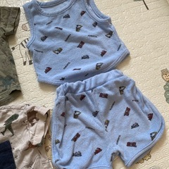 #96【80size】夏物 シャツ パジャマ 靴下の画像
