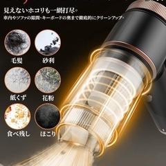 【新品】ハンディクリーナー 車用 掃除機 ハンディ掃除機 Type-C 小型掃除機　pc コードレス 充電式の画像