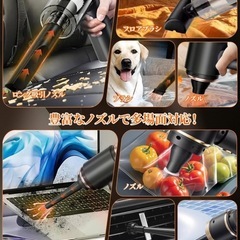 【新品】ハンディクリーナー 車用 掃除機 ハンディ掃除機 Type-C 小型掃除機　pc コードレス 充電式の画像