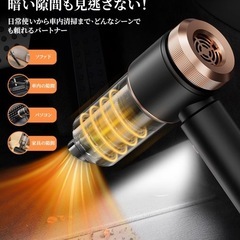 【新品】ハンディクリーナー 車用 掃除機 ハンディ掃除機 Type-C 小型掃除機　pc コードレス 充電式の画像