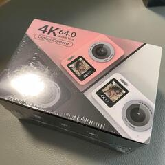 新品★　デジタルカメラ 4K 6400万画素 自撮り デジカメ 64GB TFカードの画像