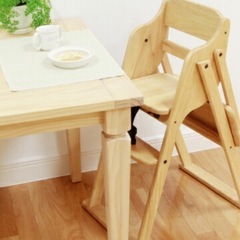ベビーチェア 子供椅子 木製ワンタッチハイチェア　の画像