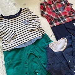 #100【70size】ベビー服 パジャマ トレーナー カバーオールの画像